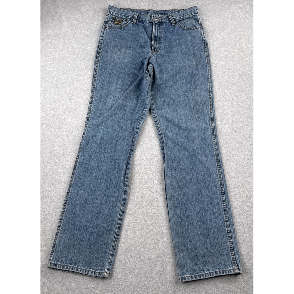 Cinch Jeans Mens 34X36 Green Label Blue Light Wash Relaxed Work Bootcut